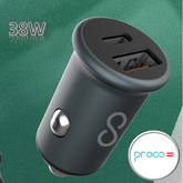PROCO Metall 38W USB-C / USB A KFZ Adapter