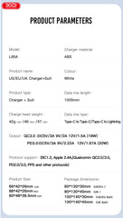 XO L85A PD20W Dual Lightning Schnell Ladeset