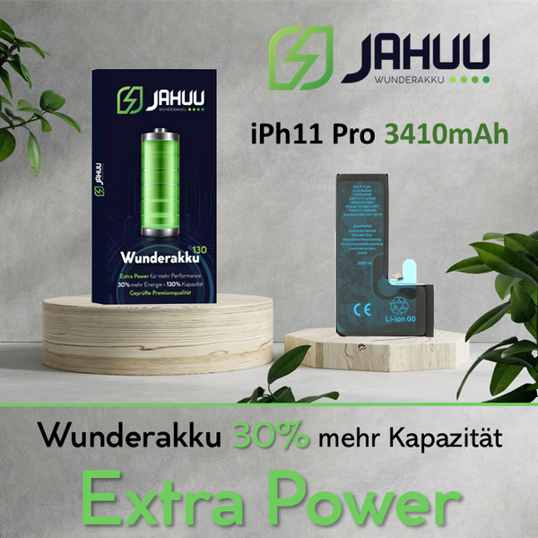 JAHUU Wunderakku für Iphone 11 Pro (3410mAh)