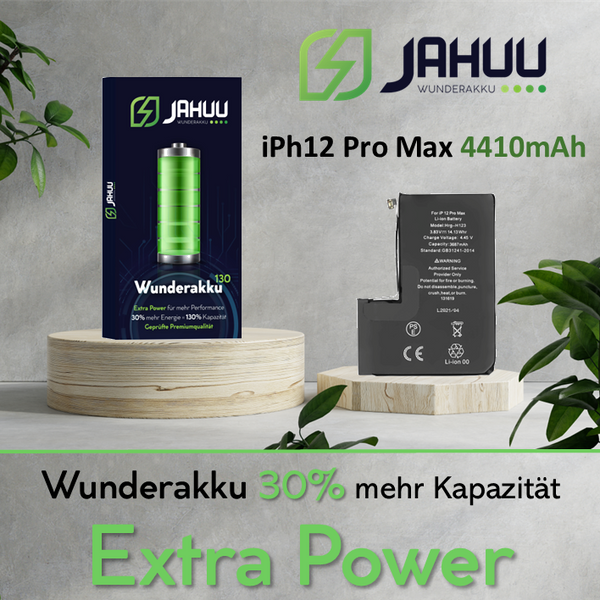 JAHUU Wunderakku für Iphone 12 Pro Max (4410mAh)