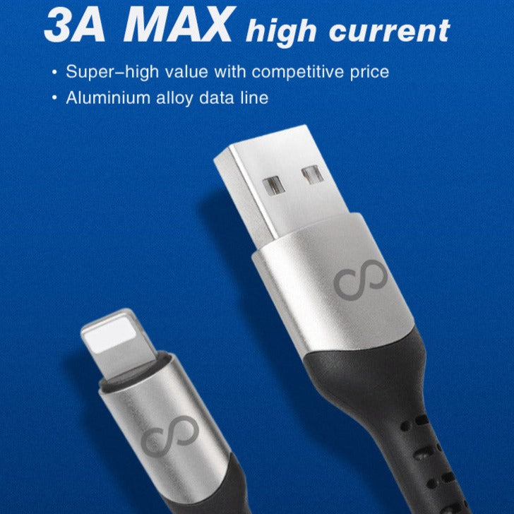 Cable de datos de tela de aluminio PROCO 3A Max para Iphone