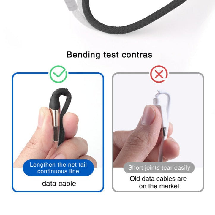 Cable de datos de tela de aluminio PROCO 3A Max para Iphone