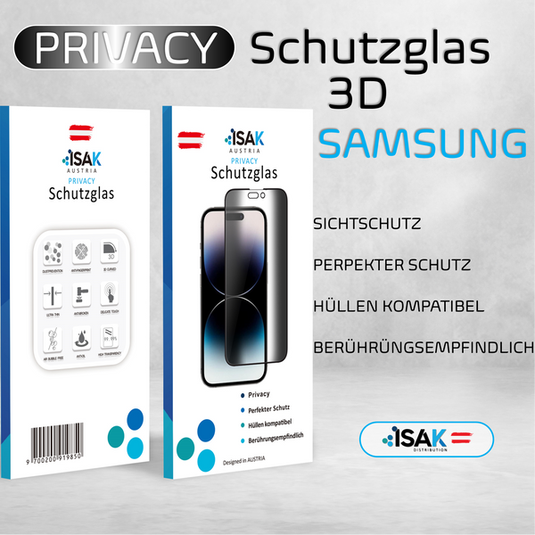 ISAK PRIVACY Schutzglas 3D für SAMSUNG