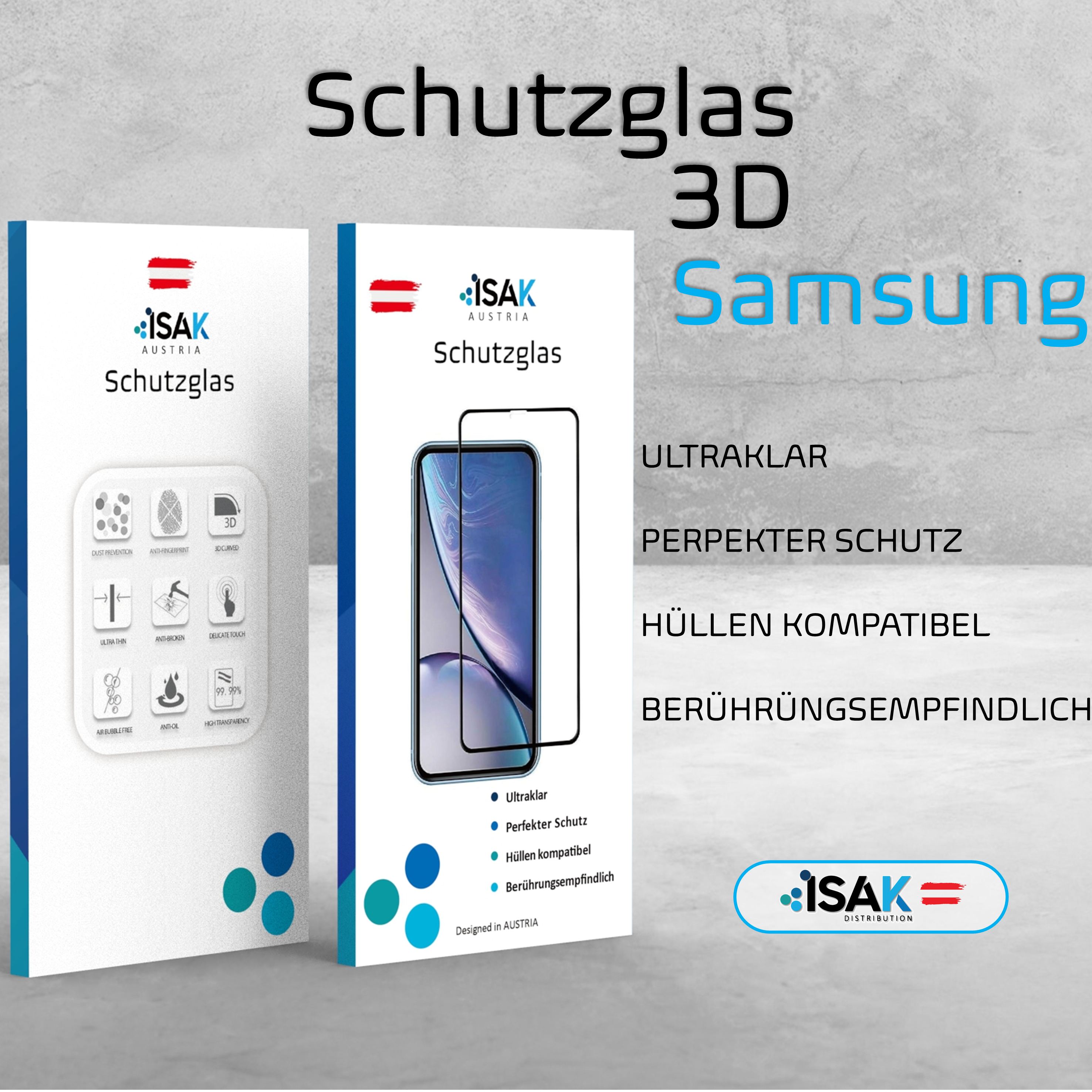 ISAK Normal Panzerglas Samsung
